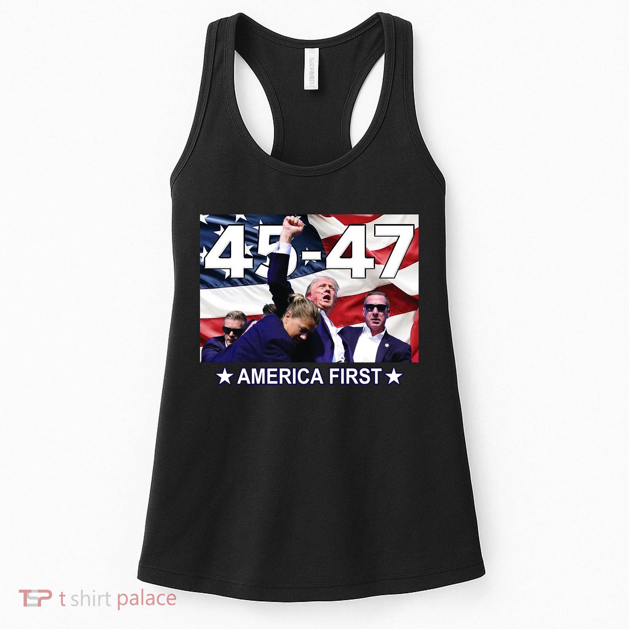 Trump 45 – 47 America First Women's Tank Top