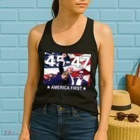 Trump 45 – 47 America First Women's Tank Top thumb 2