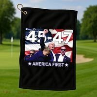 Trump 45 – 47 America First Golf Towel thumb 1
