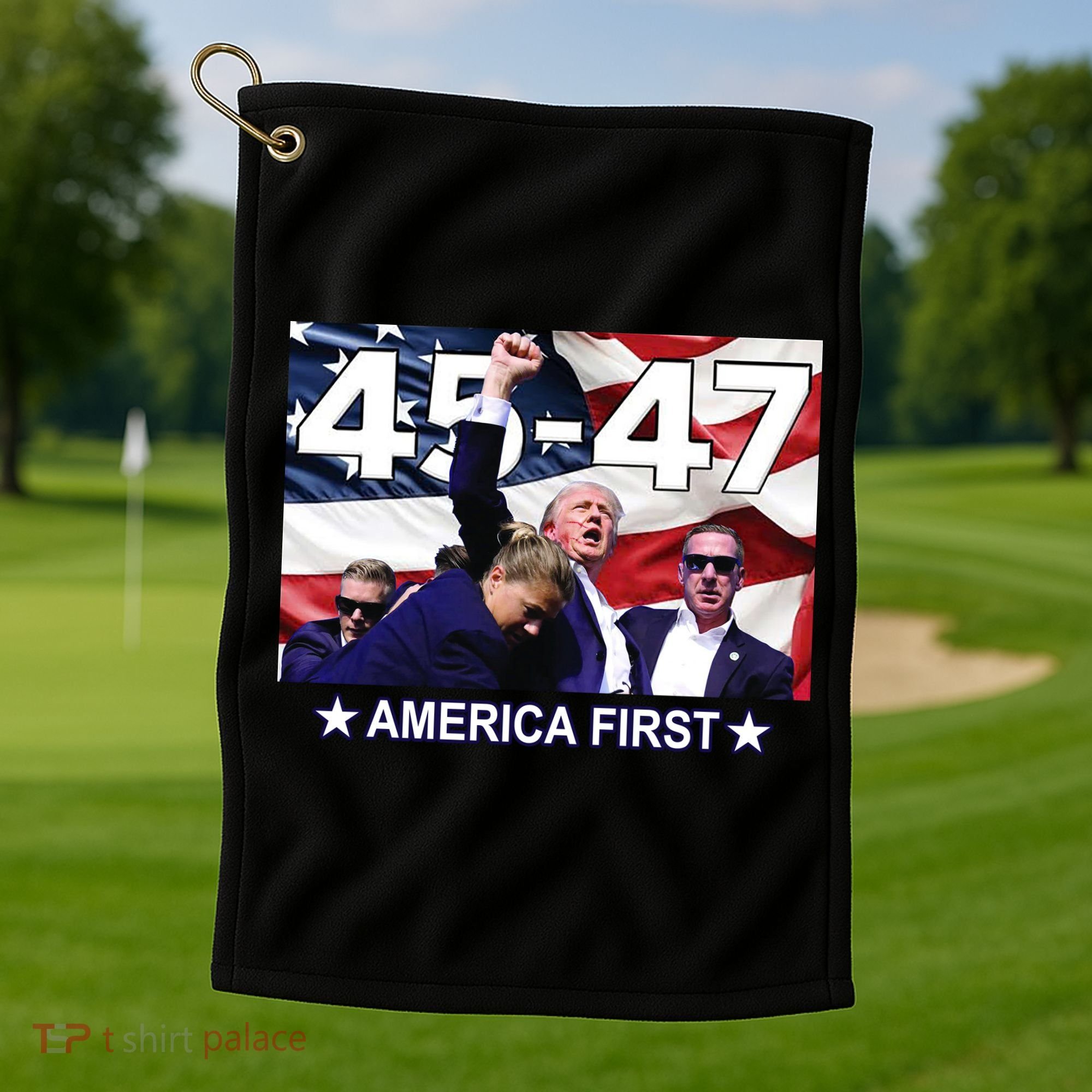 Trump 45 – 47 America First Golf Towel