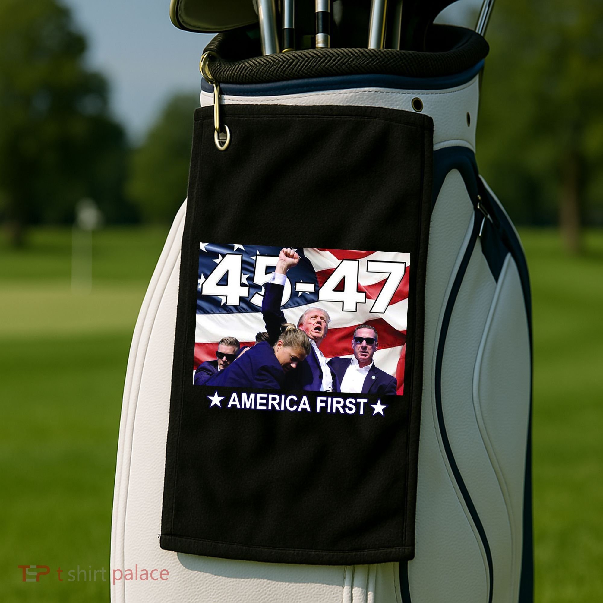 Trump 45 – 47 America First Golf Towel