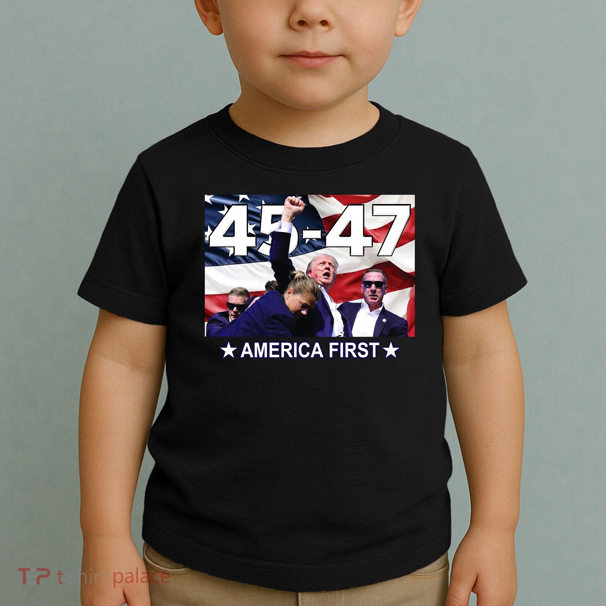 Trump 45 – 47 America First Toddler T-Shirt