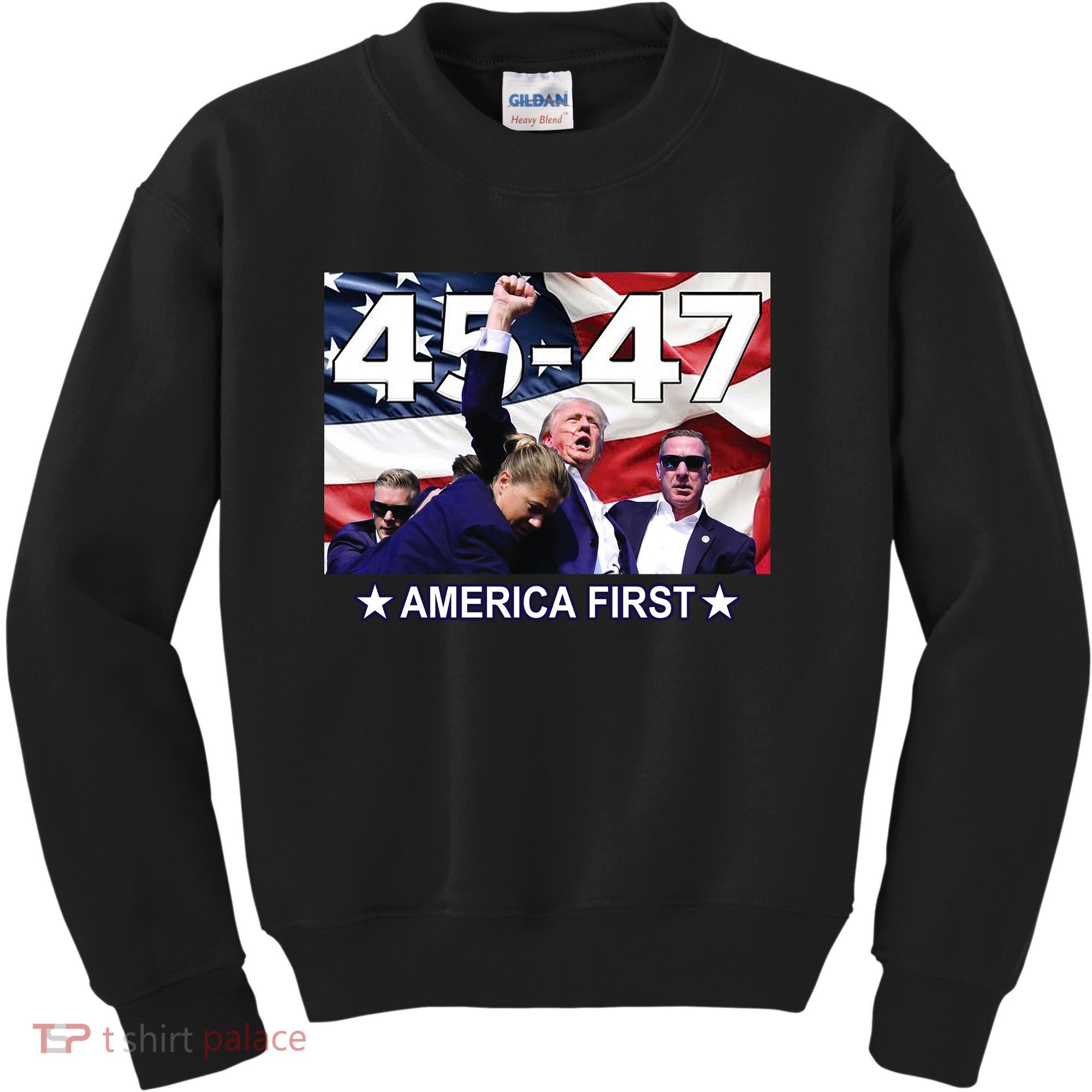 Trump 45 – 47 America First Kids Sweatshirt