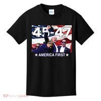 Trump 45 – 47 America First Kids T-Shirt thumb 0