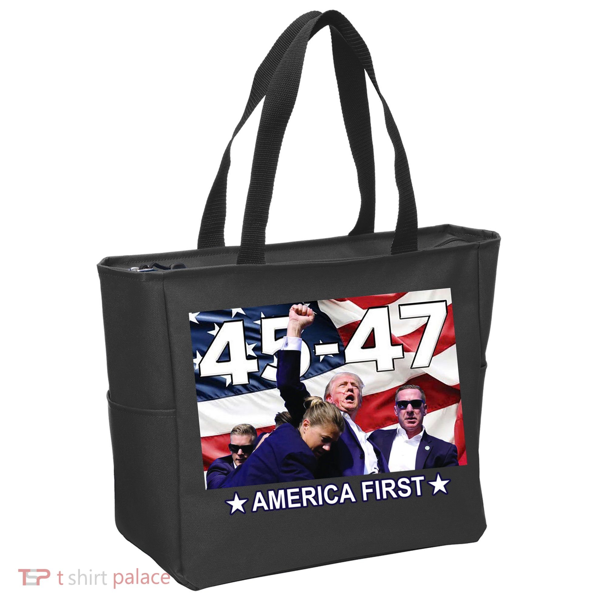 Trump 45 – 47 America First Tote Bag