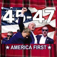 Trump 45 – 47 America First Men's Flannel Plaid Pajama Pants thumb 2