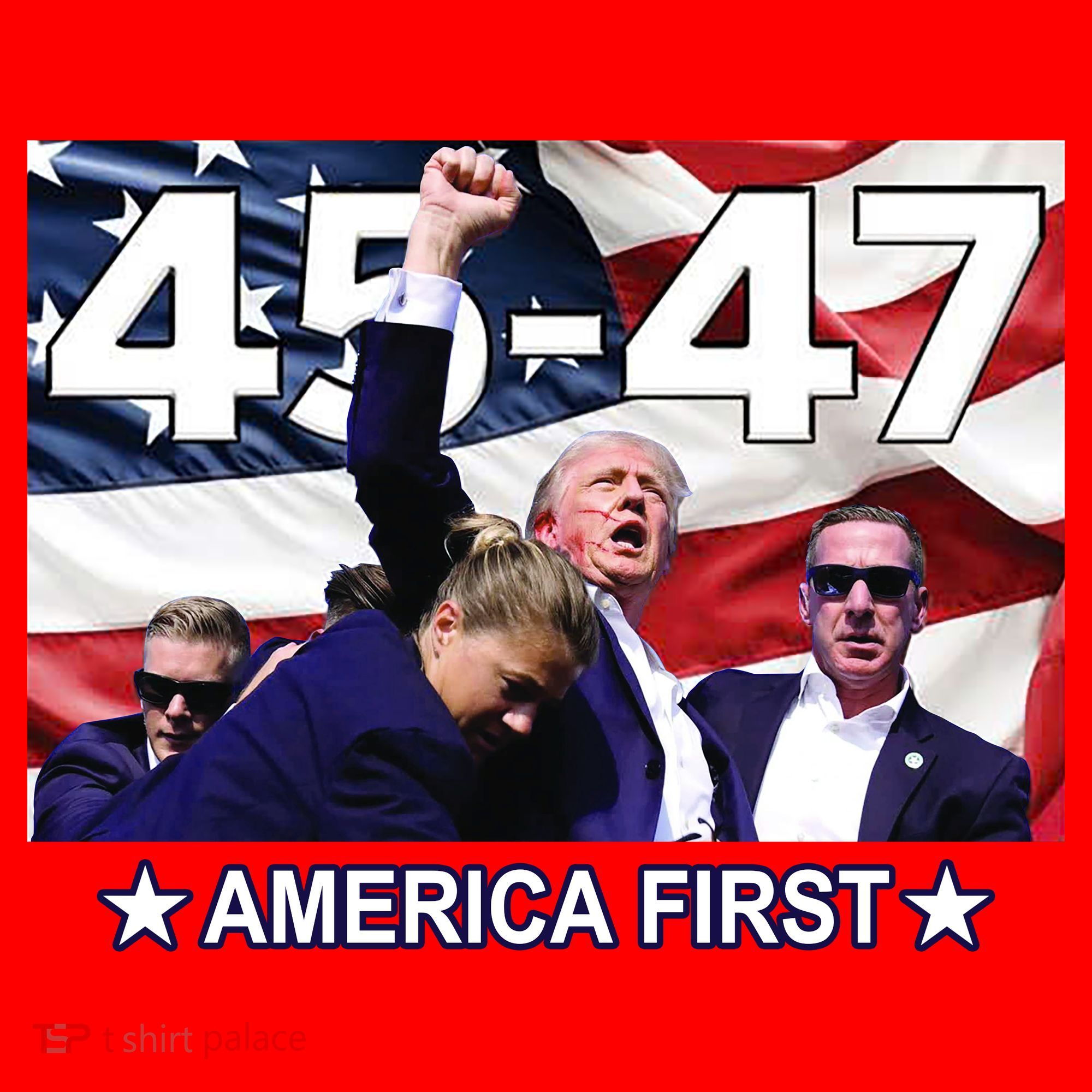 Trump 45 – 47 America First Santa Hat
