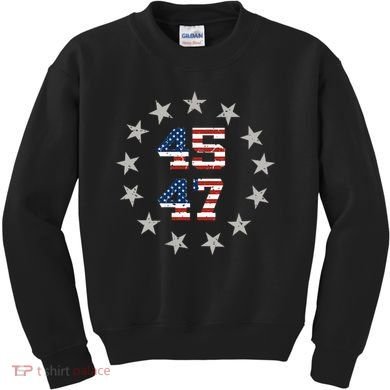 Trump 45 47 Kids Sweatshirt