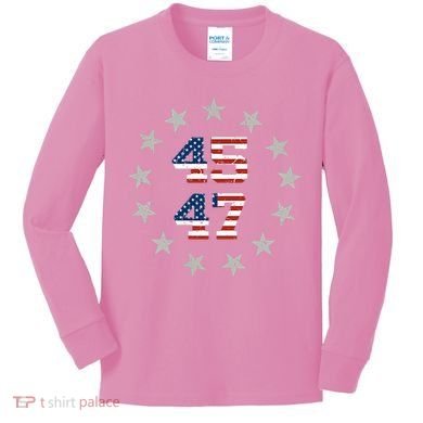 Trump 45 47 Kids Long Sleeve Shirt