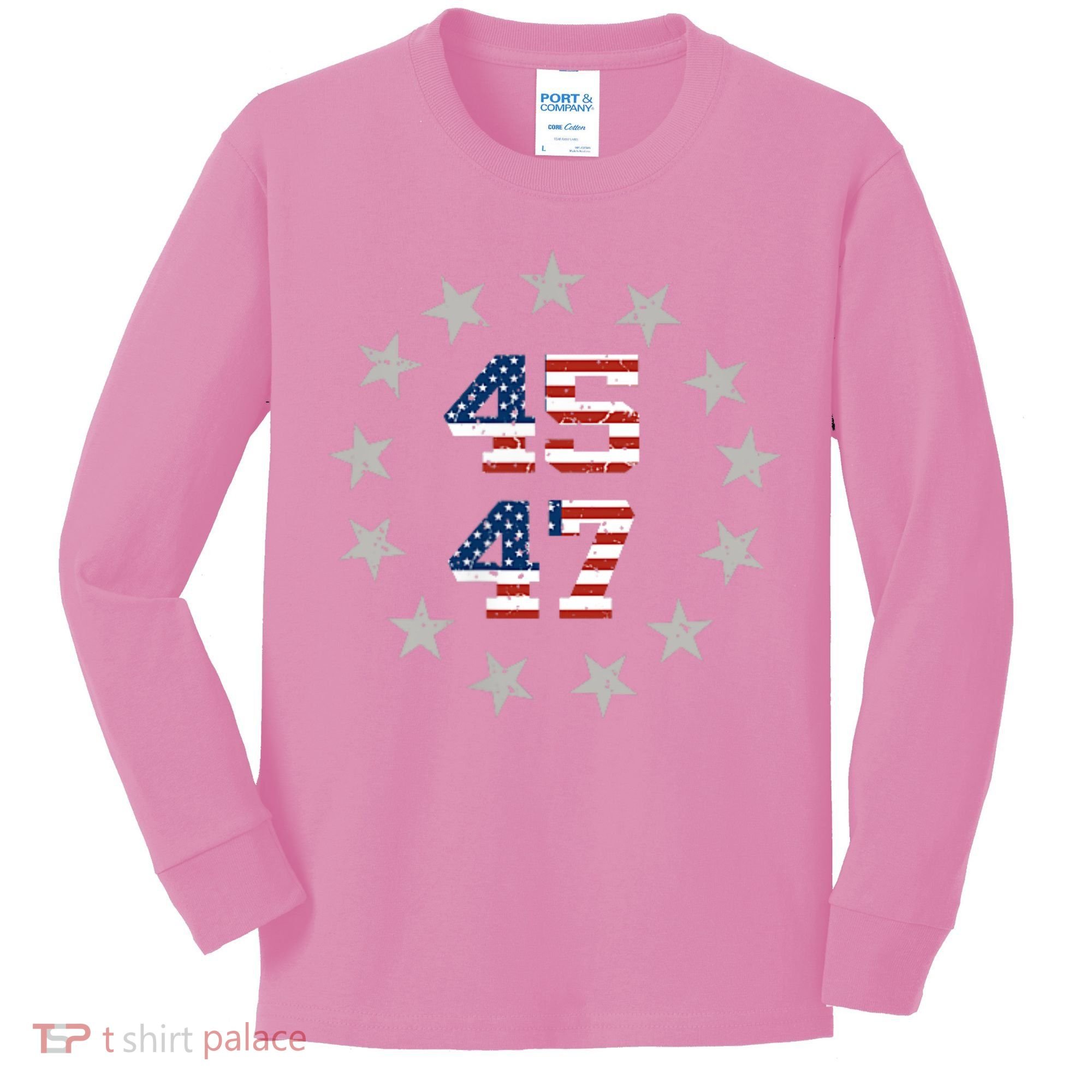 Trump 45 47 Kids Long Sleeve Shirt