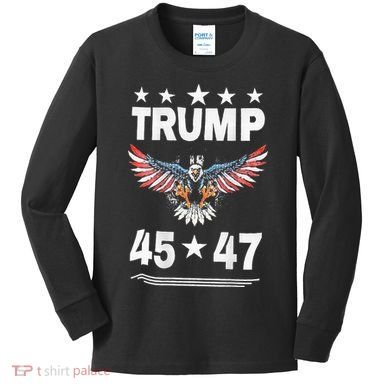 Trump 45 47 Kids Long Sleeve Shirt