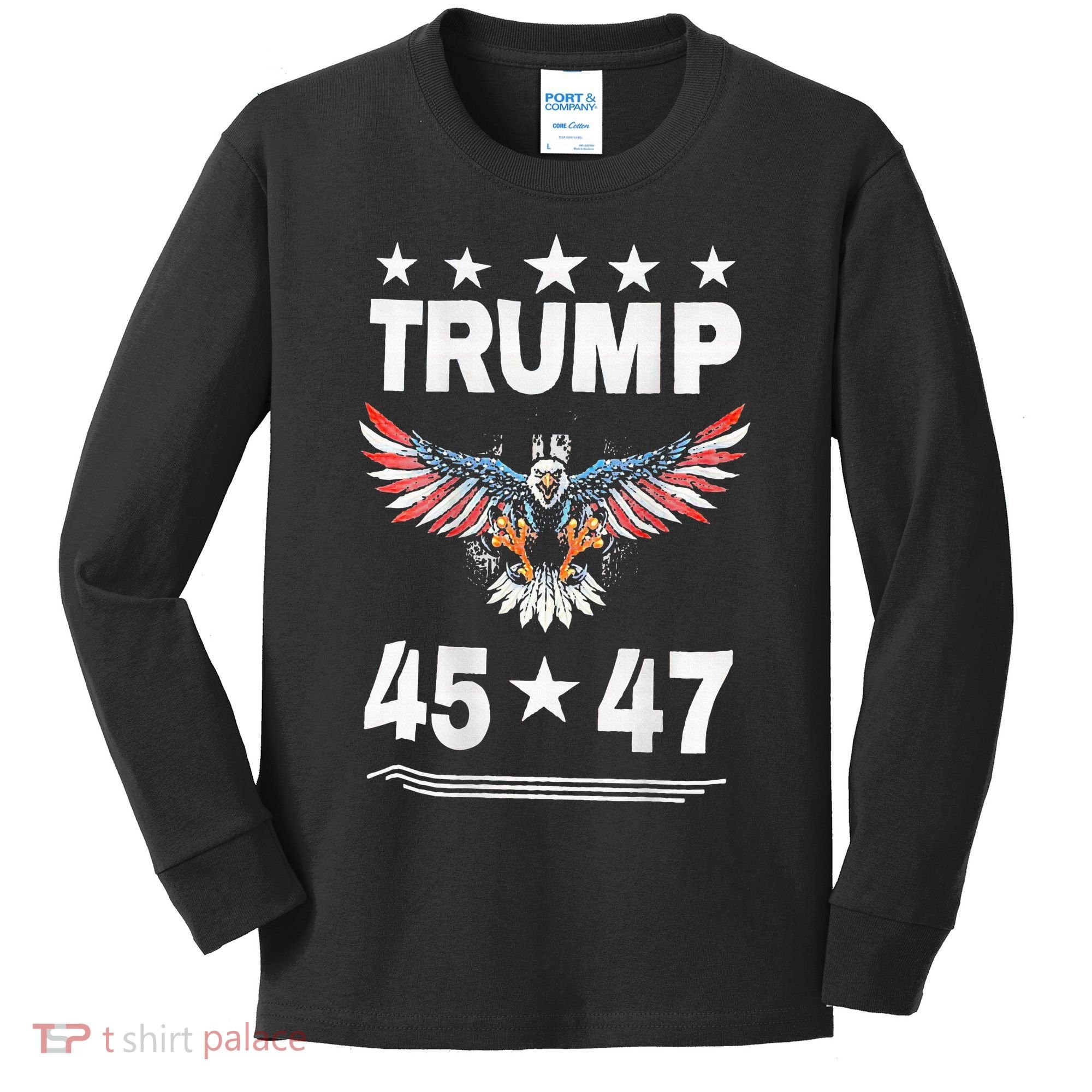 Trump 45 47 Kids Long Sleeve Shirt