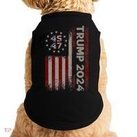 Trump 45/47 American Flag 2024 Doggie Tank thumb 0