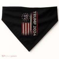 Trump 45/47 American Flag 2024 USA-Made Doggie Bandana thumb 0