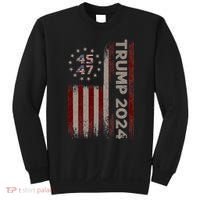 Trump 45/47 American Flag 2024 Sweatshirt thumb 0