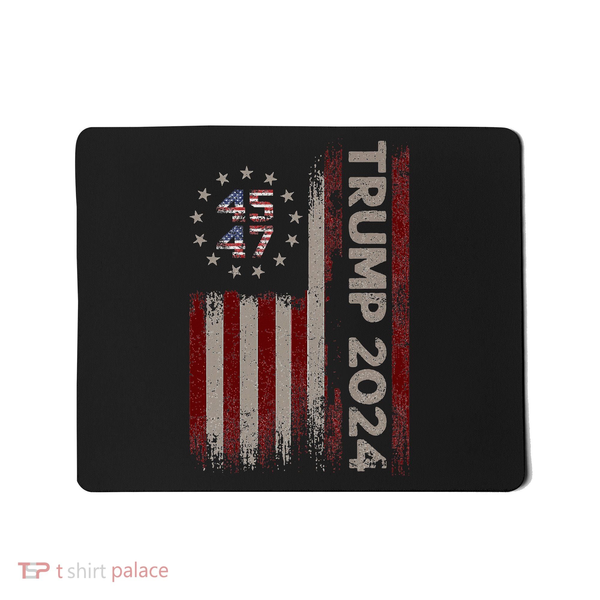 Trump 45/47 American Flag 2024 Mousepad
