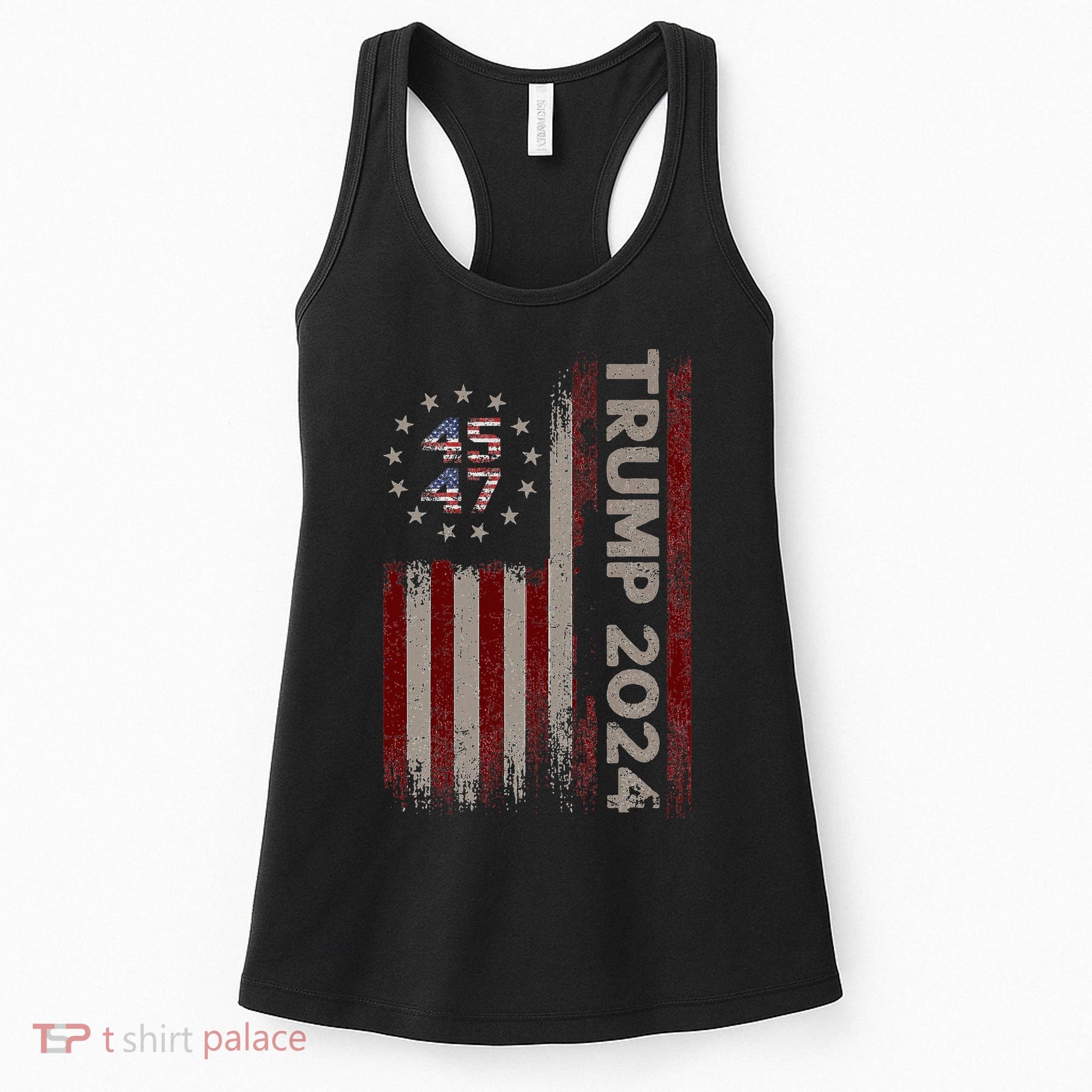 Trump 45/47 American Flag 2024 Women's Tank Top