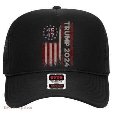 Trump 45/47 American Flag 2024 Hat