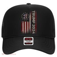 Trump 45/47 American Flag 2024 Hat thumb 0