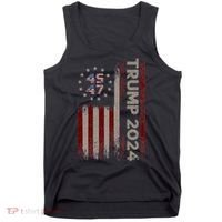 Trump 45/47 American Flag 2024 Tank Top thumb 0