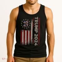 Trump 45/47 American Flag 2024 Tank Top thumb 3