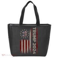 Trump 45/47 American Flag 2024 Tote Bag thumb 0