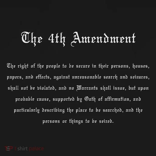 The 4th Amendment, Freedom U.s. Constitution Kids T-Shirt