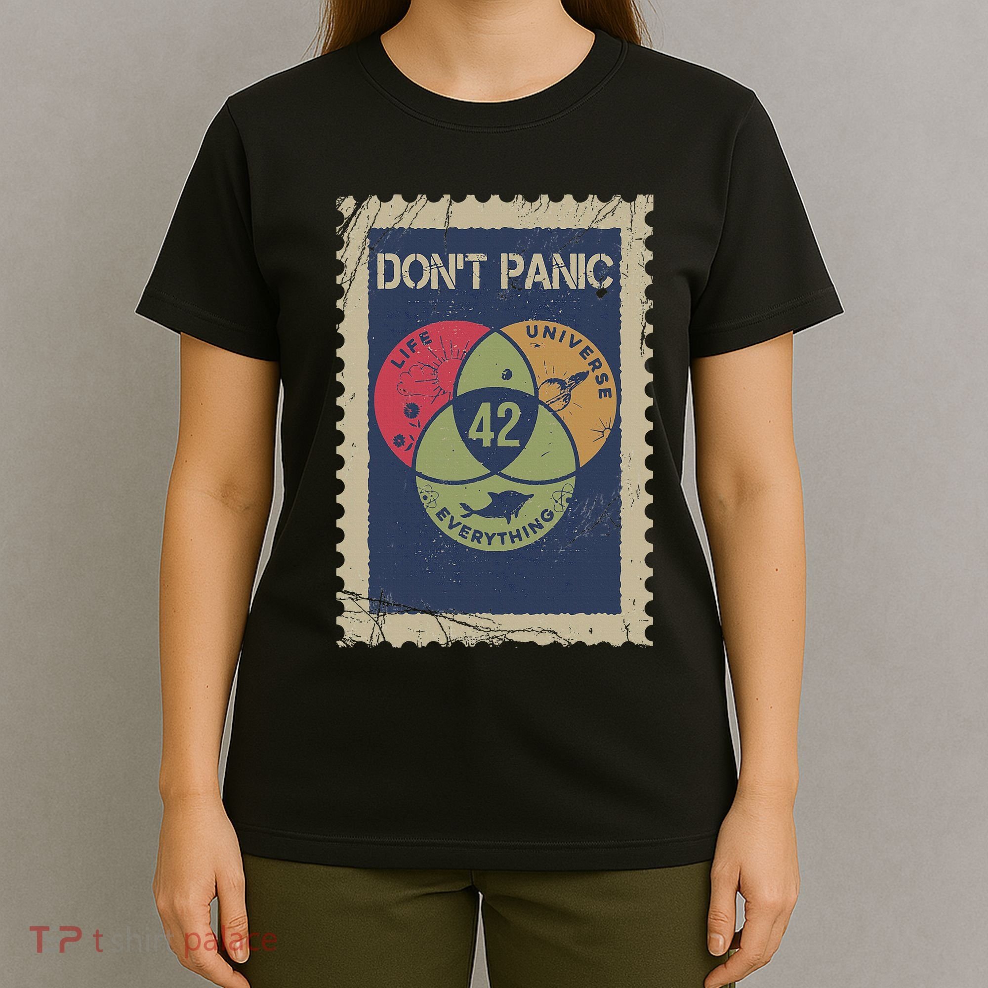 The 42 Answer To Life The Universe And Everything Postage T-Shirt