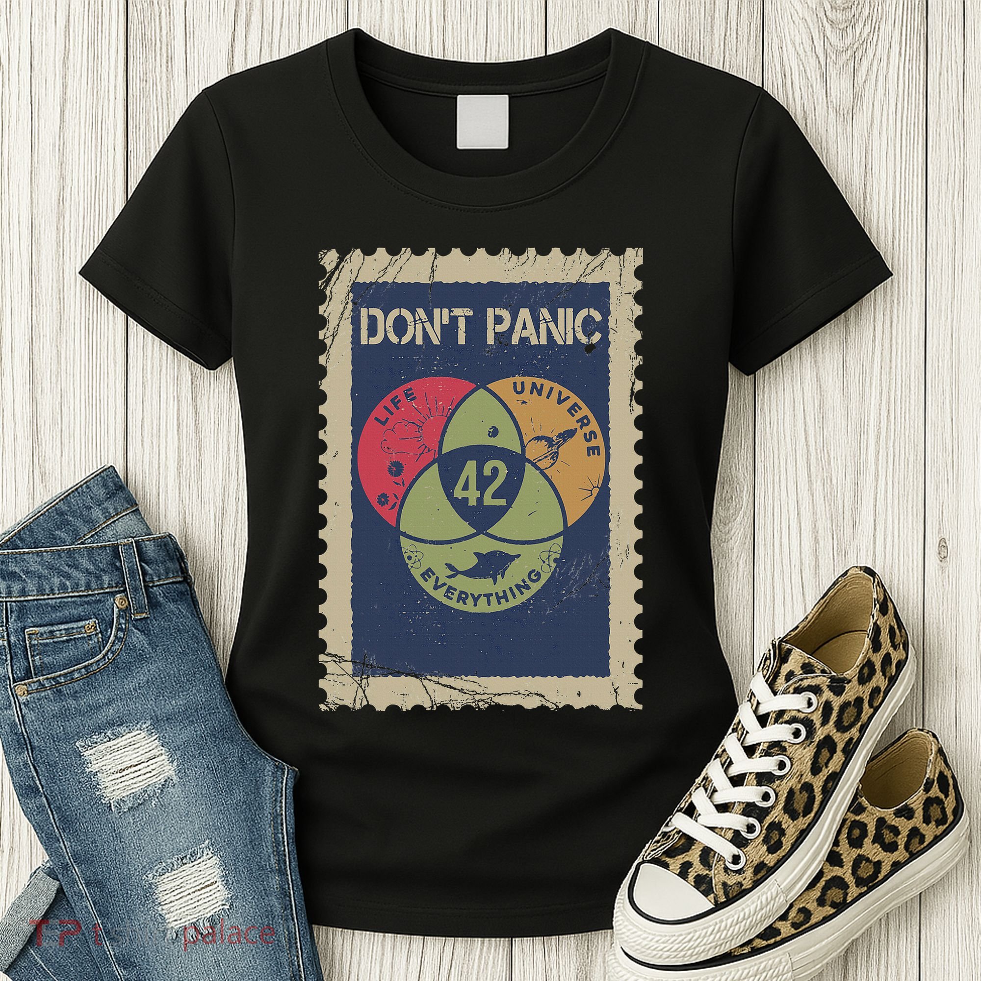 The 42 Answer To Life The Universe And Everything Postage Women's T-Shirt