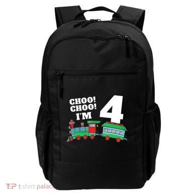 Train 4th Birthday Boy Train 4 Year Old Four Backpack