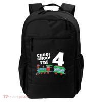 Train 4th Birthday Boy Train 4 Year Old Four Backpack thumb 0