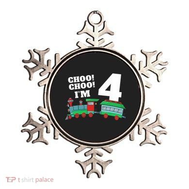 Train 4th Birthday Boy Train 4 Year Old Four Ornament
