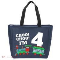 Train 4th Birthday Boy Train 4 Year Old Four Tote Bag thumb 0