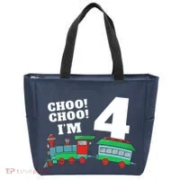 Train 4th Birthday Boy Train 4 Year Old Four Tote Bag thumb 0