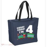 Train 4th Birthday Boy Train 4 Year Old Four Tote Bag thumb 2