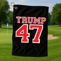 Trump 47 For President 2024 Election Republican Gift Golf Towel thumb 1