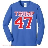 Trump 47 For President 2024 Election Republican Gift Kids Long Sleeve Shirt thumb 0