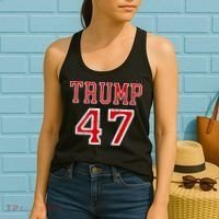 Trump 47 President Team Football Jersey Style 2024 Women's Tank Top thumb 2