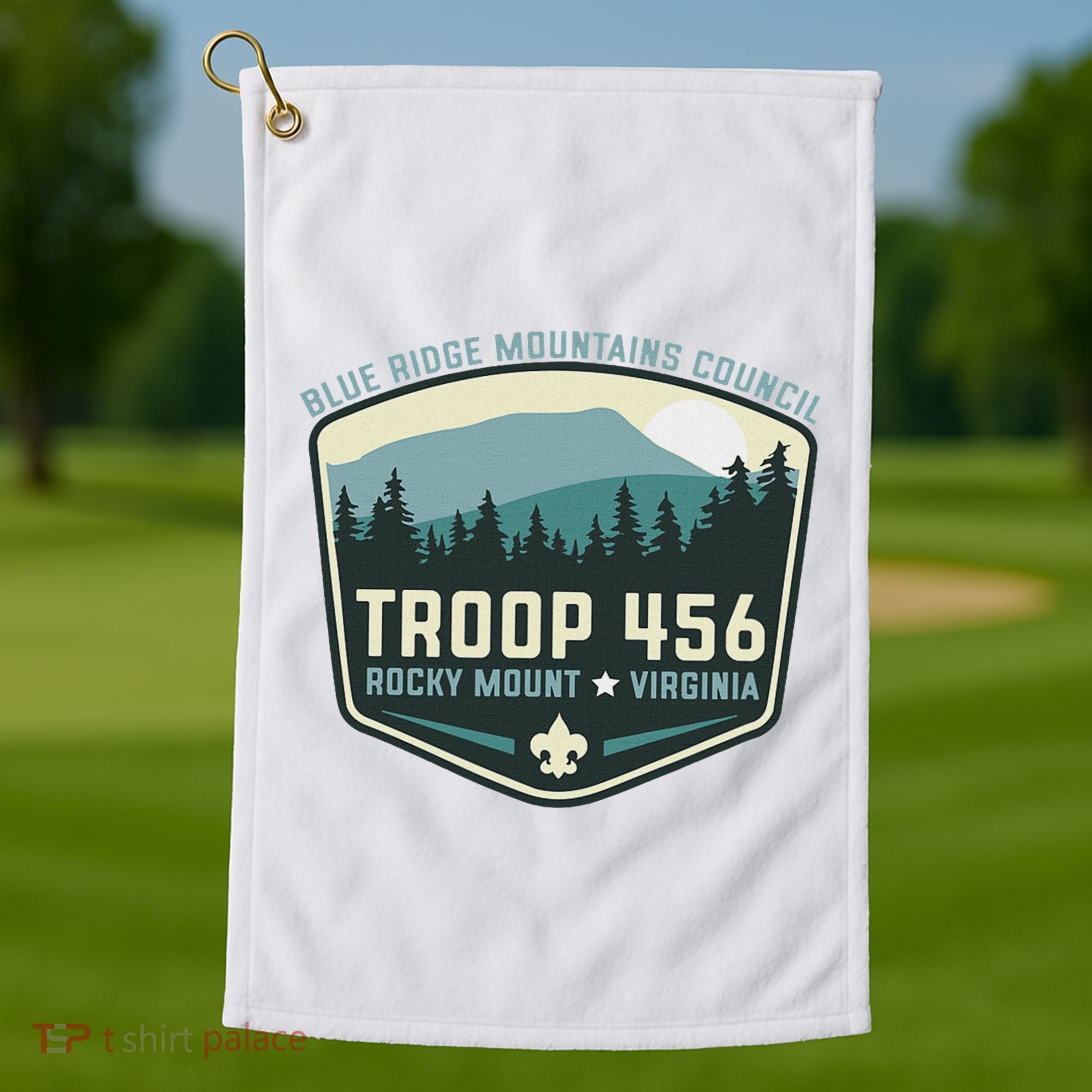 Troop 456 Rocky Mount Logo Class Golf Towel