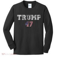 Trump 47 Trump Republican Kids Long Sleeve Shirt thumb 0