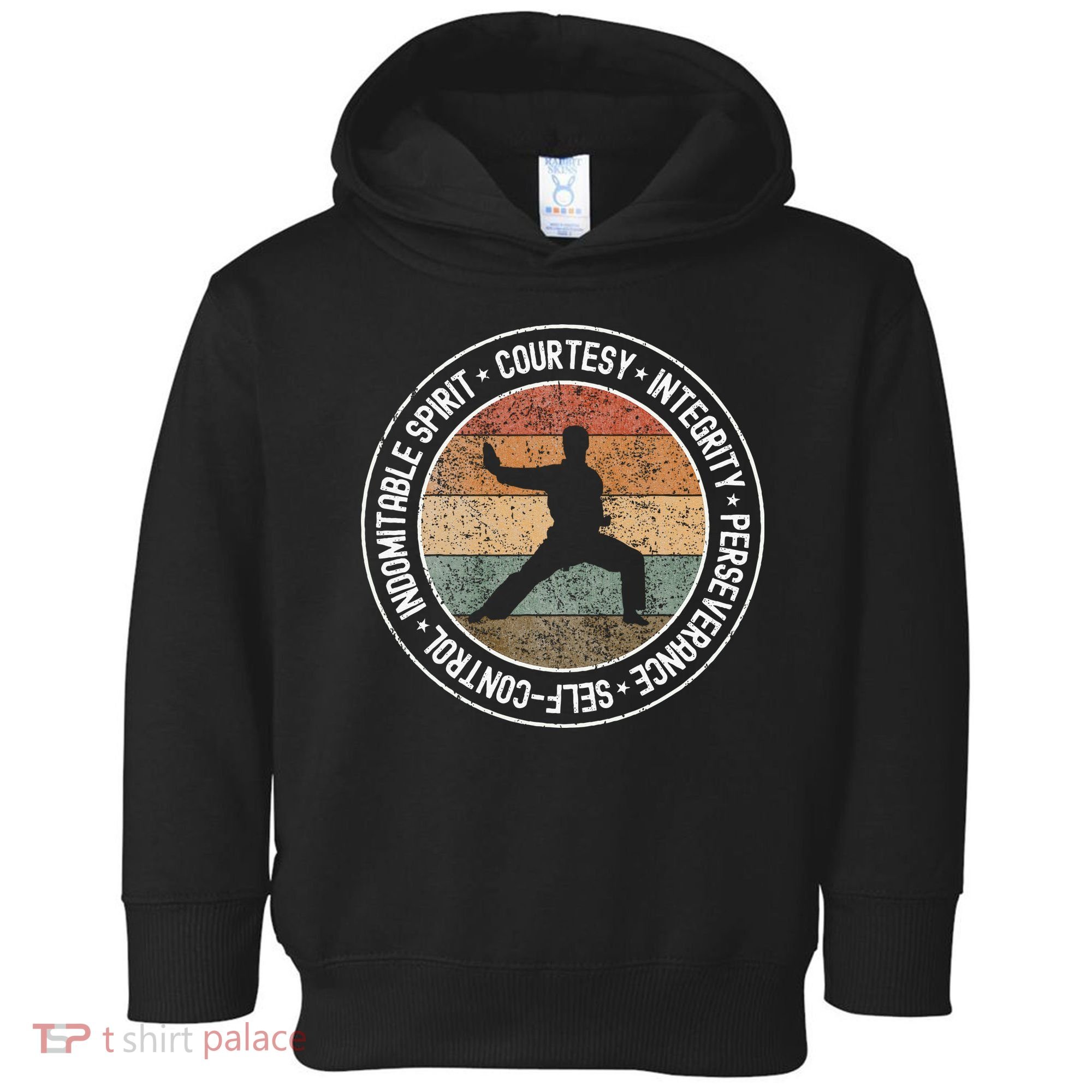 Taekwondo 5 Tenets Martial Arts Taekwondo Uniform Toddler Hoodie