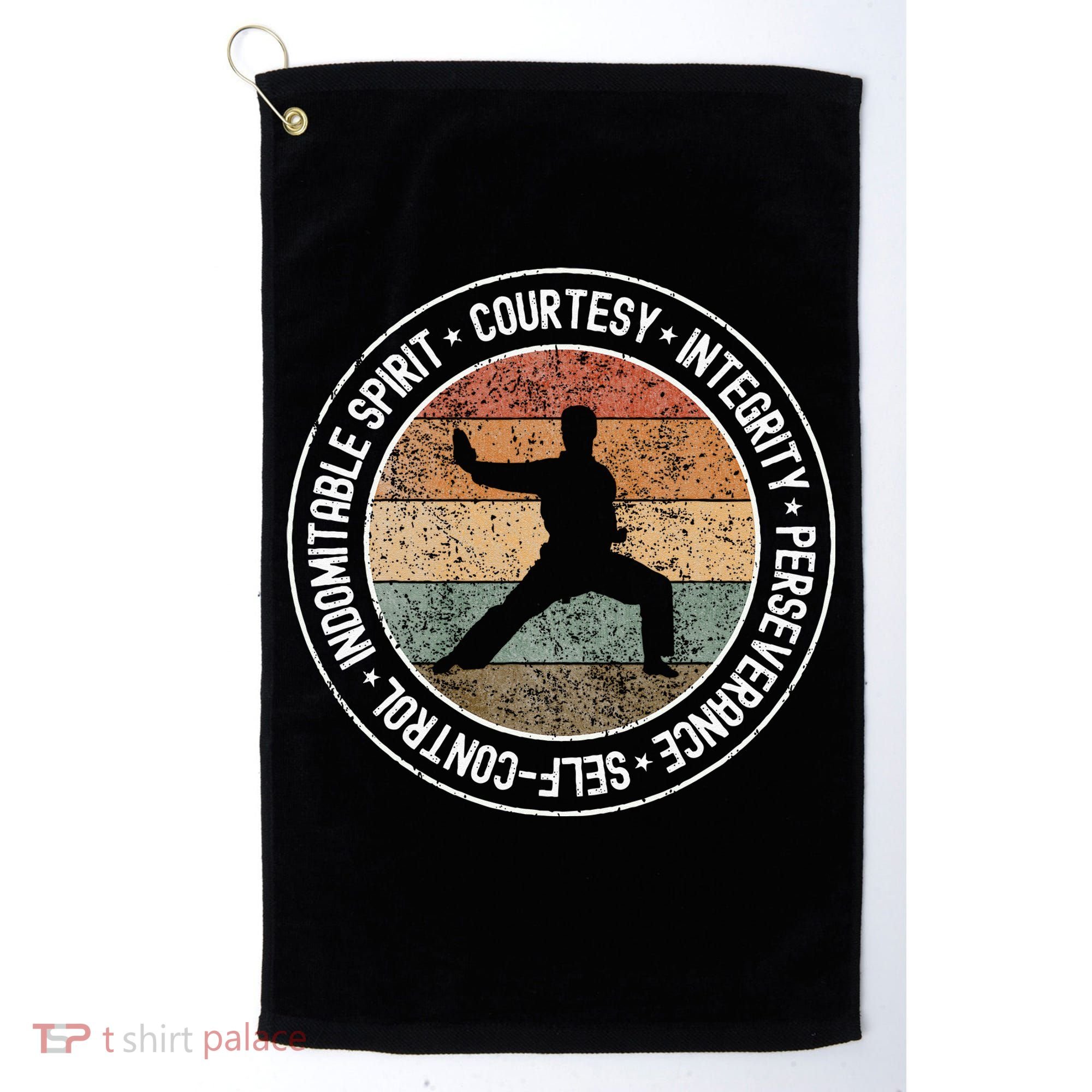 Taekwondo 5 Tenets Martial Arts Taekwondo Uniform Golf Towel