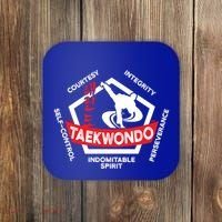 Taekwondo 5 Tenets Martial Arts Ata Itf Tae Kwon Do Gift Coaster thumb 0