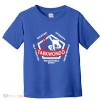Taekwondo 5 Tenets Martial Arts Ata Itf Tae Kwon Do Gift Toddler T-Shirt thumb 0