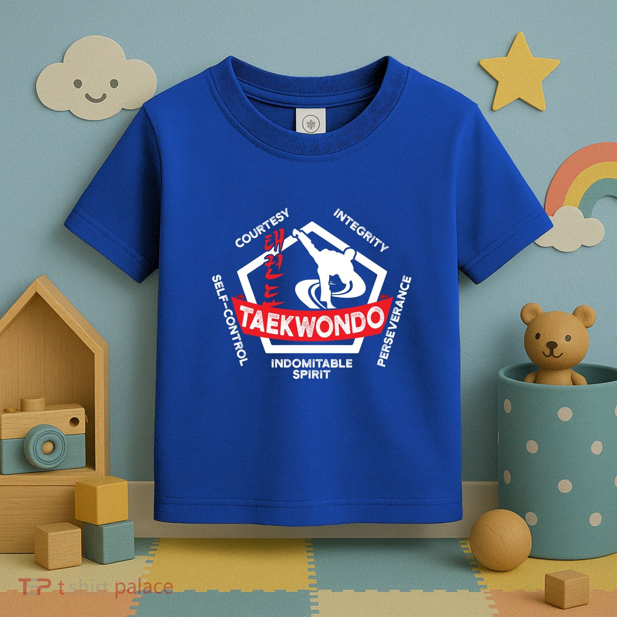 Taekwondo 5 Tenets Martial Arts Ata Itf Tae Kwon Do Gift Toddler T-Shirt