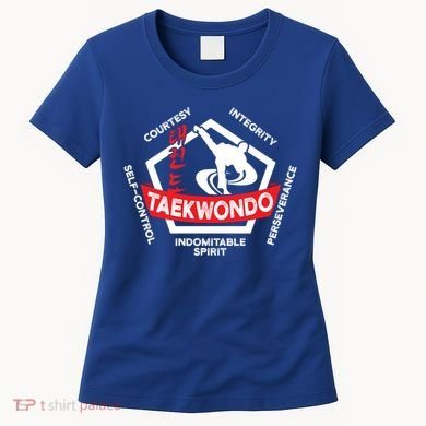 Taekwondo 5 Tenets Martial Arts Ata Itf Tae Kwon Do Gift Women's T-Shirt