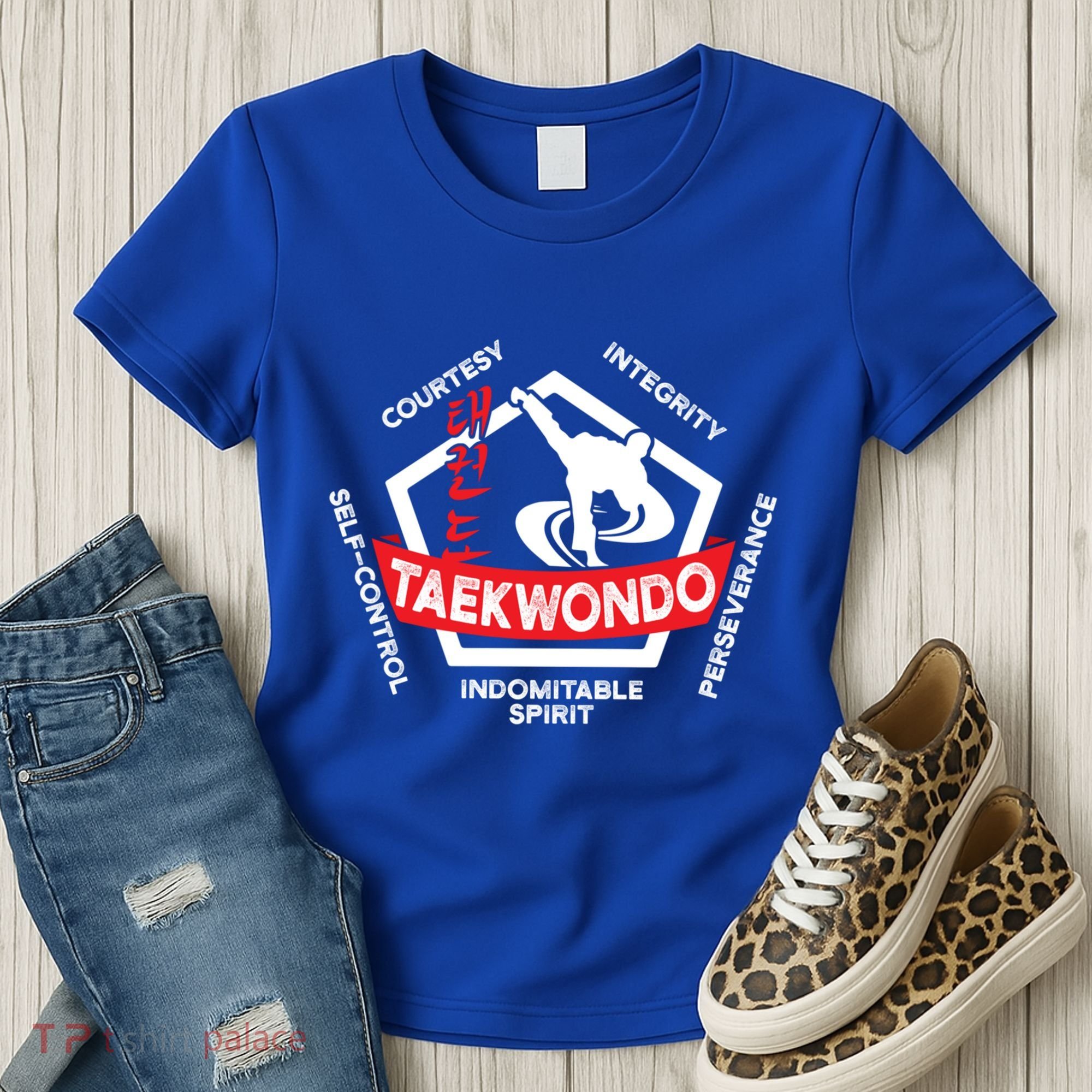 Taekwondo 5 Tenets Martial Arts Ata Itf Tae Kwon Do Gift Women's T-Shirt