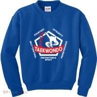 Taekwondo 5 Tenets Martial Arts Ata Itf Tae Kwon Do Gift Kids Sweatshirt thumb 0