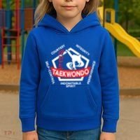 Taekwondo 5 Tenets Martial Arts Ata Itf Tae Kwon Do Gift Kids Hoodie thumb 3
