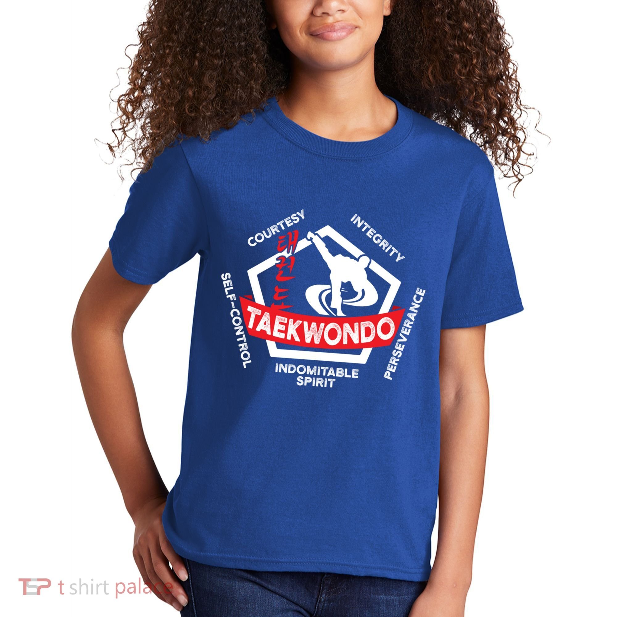 Taekwondo 5 Tenets Martial Arts Ata Itf Tae Kwon Do Gift Kids T-Shirt